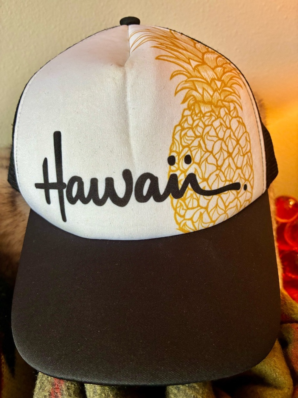Hawaii Pineapple Adjustable Snapback Trucker Hat- Surfware